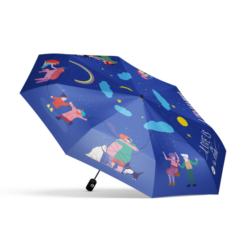 Skladací dáždnik Love is in the rain